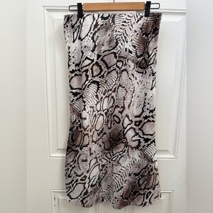 NWT River Island Snake Print Midi Skirt